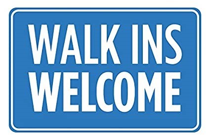 walk in welcome sign