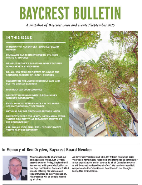 Baycrest Bulletin - September 2025